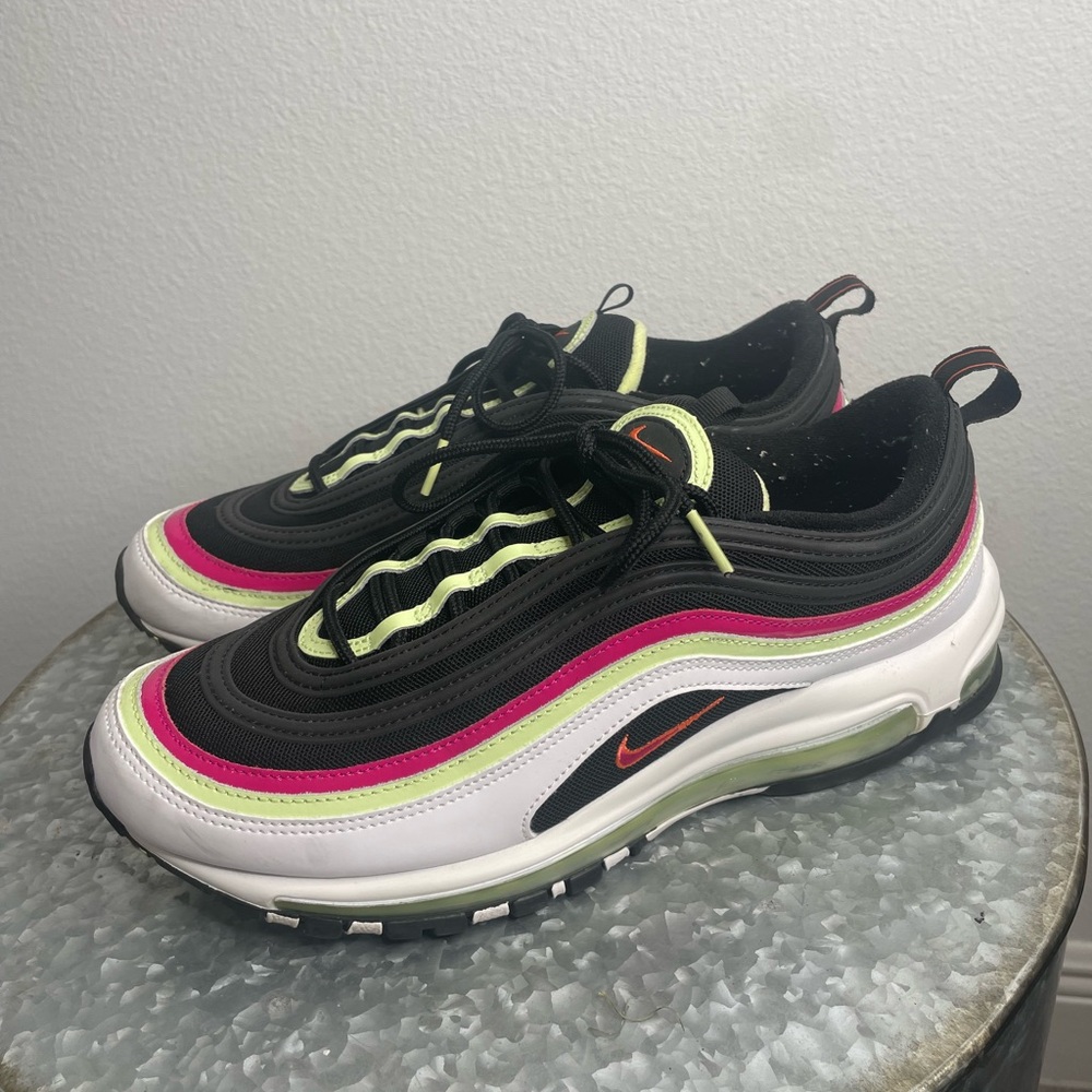 Nike Air Max 97 “World Tour” Black with Pink and Green Accents